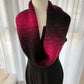 Hand-Knitted Black & Red Infinity/Cowl Scarf