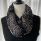 Hand knitted Black and Grey Cowl