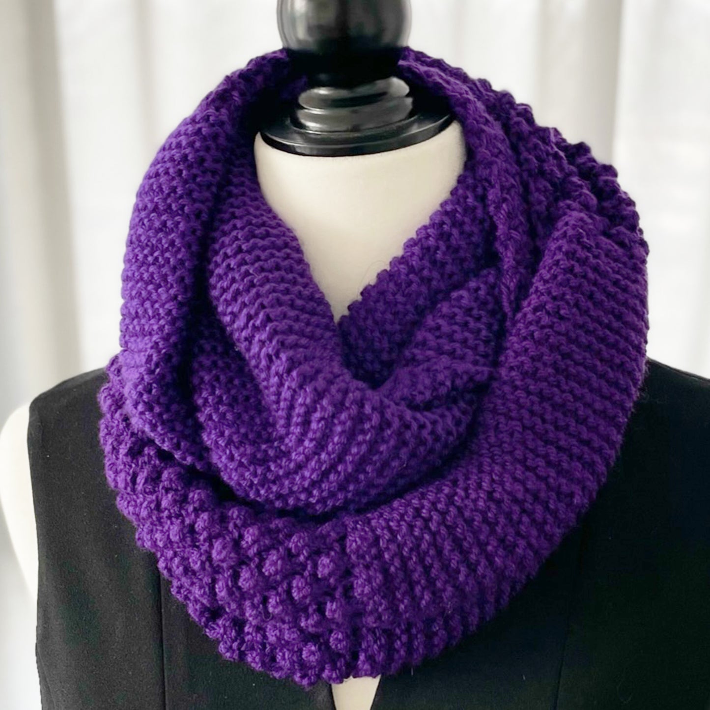 Hand Knitted infinity scarf