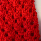 Hand-Knitted Lace Red Cowl