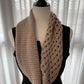 Hand-Knitted Cafe au Lait Infinity Scarf