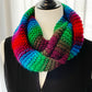 Hand-Knitted, Hand-Made Infinity Multicolour Scarf