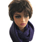 Hand-Knitted Purple Infinity Scarf