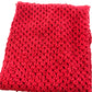 Hand-Knitted Rich Red Cowl with Red Pearls