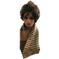 Hand-Knitted Infinity Scarf in Brown Shades