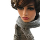 Hand-Knitted Silver Grey Cowl
