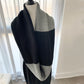 Hand-Knitted Grey and Black Infinity Scarf