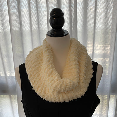 Hand-Knitted Fluffy, Furry Cowl