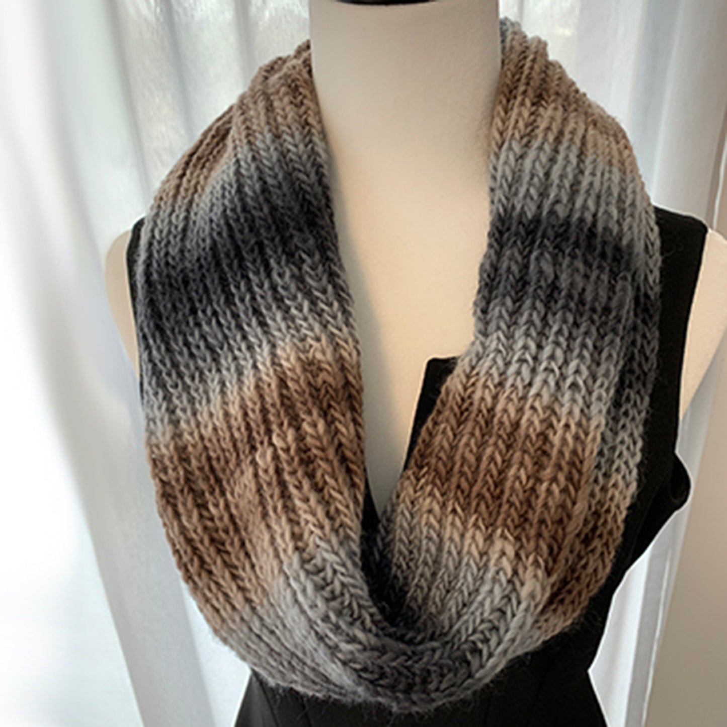 Hand-Knitted  Infinity Scarf