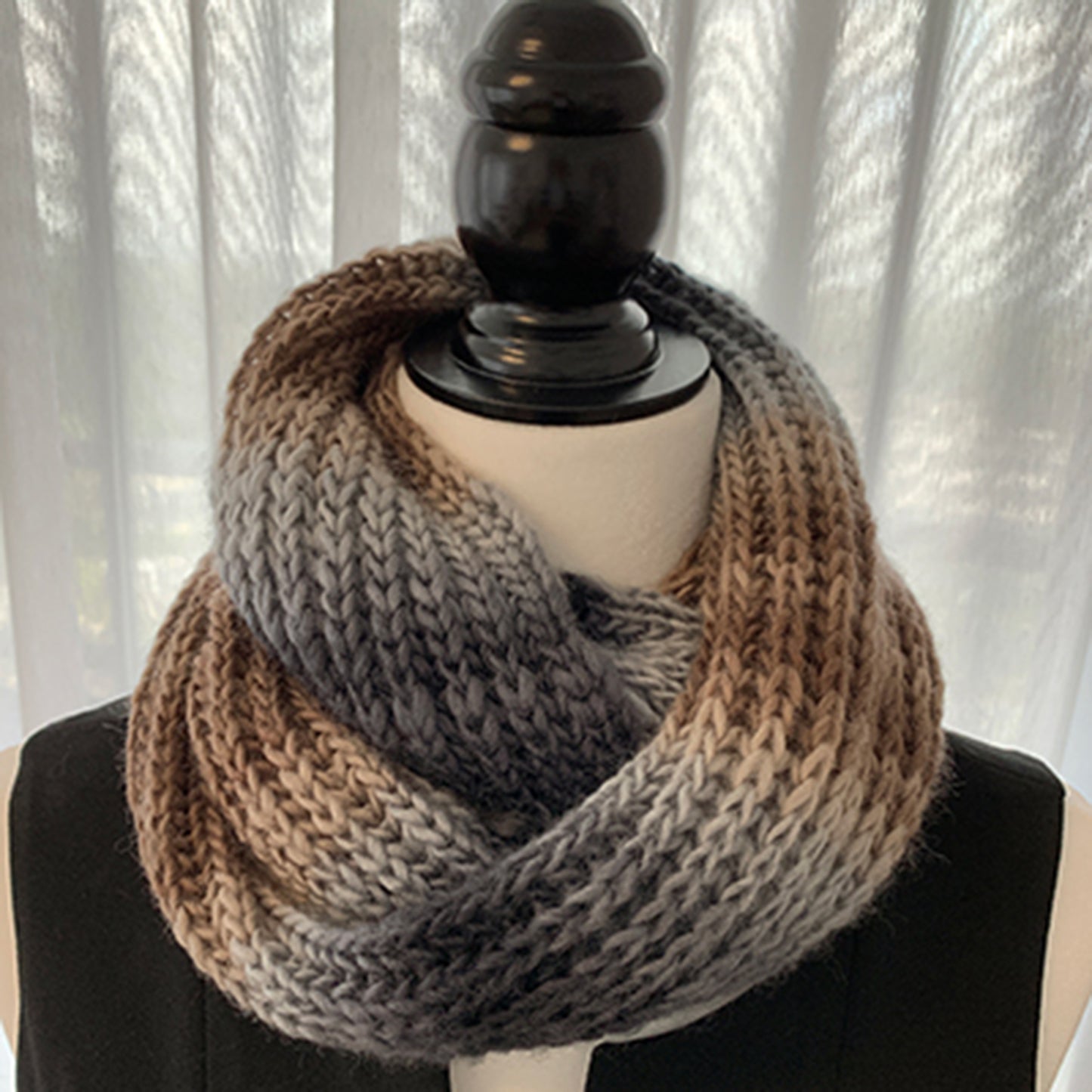Hand-Knitted  Infinity Scarf