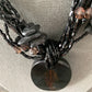 Multiple Strand Black Necklace & Bracelet