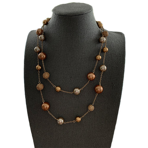 Pearls & Cold Chain Necklace