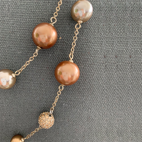 Pearls & Cold Chain Necklace