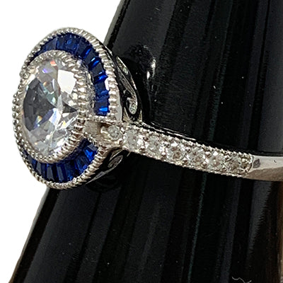 Brilliant Swarovski & Sapphire Stones Ring